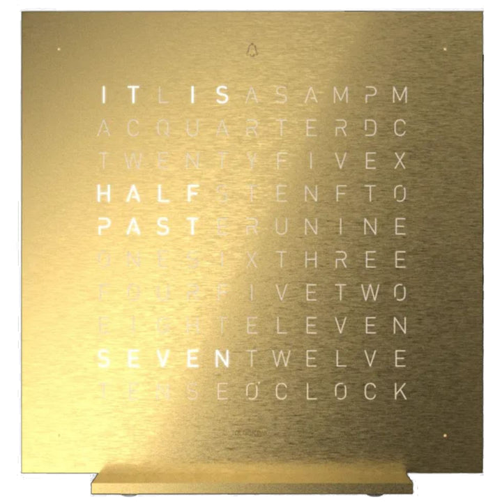 Qlocktwo T4GENGD-UK Earth 13.5 Golden Legend Collection Desk Clock