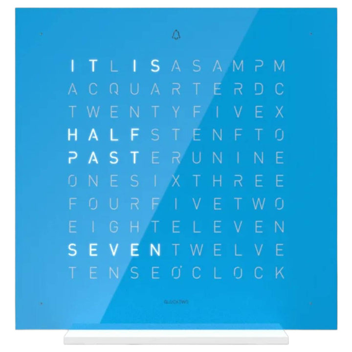 Qlocktwo T4PENBC-UK Earth 13.5 Pure Blue Candy Collection Desk Clock