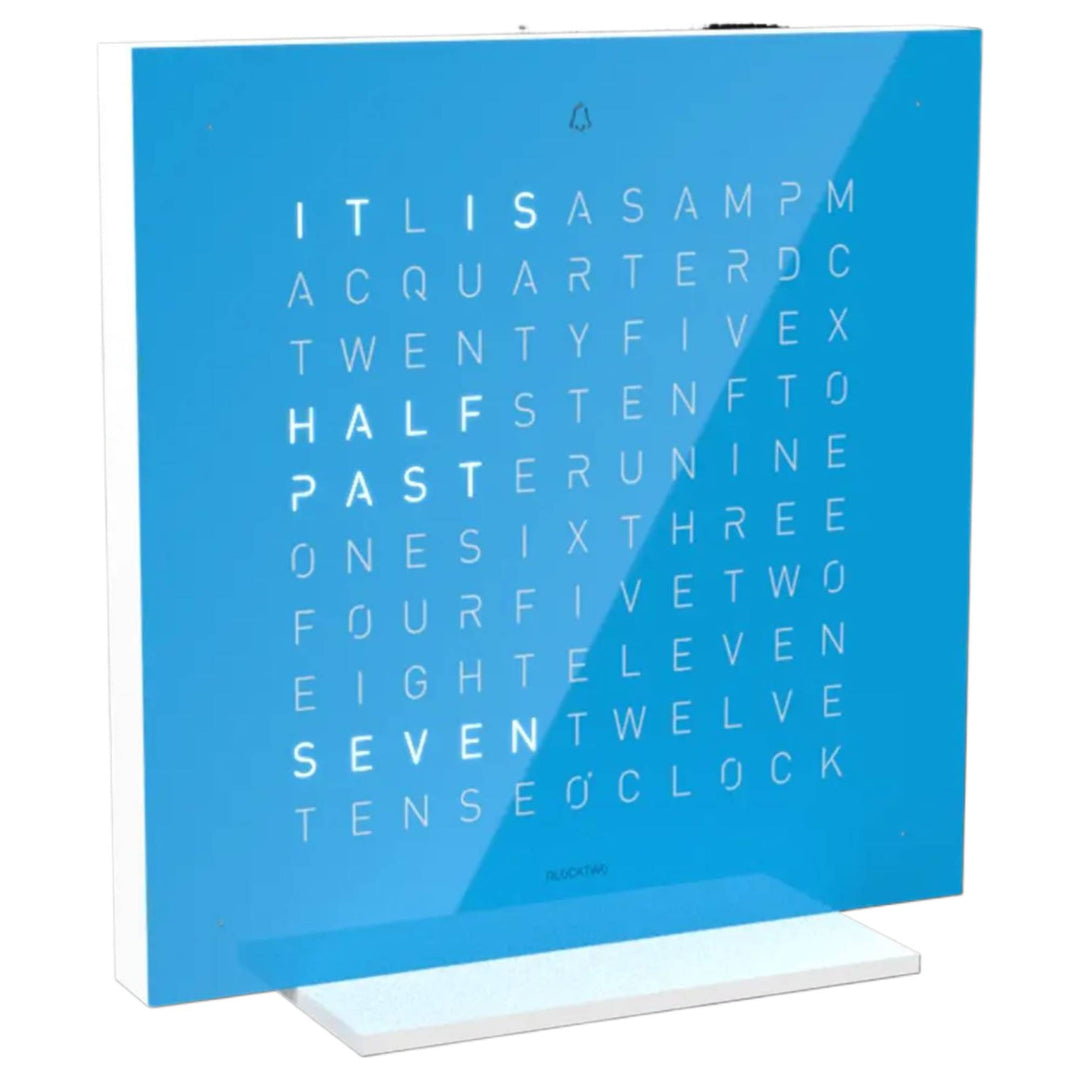 Qlocktwo T4PENBC-UK Earth 13.5 Pure Blue Candy Collection Desk Clock