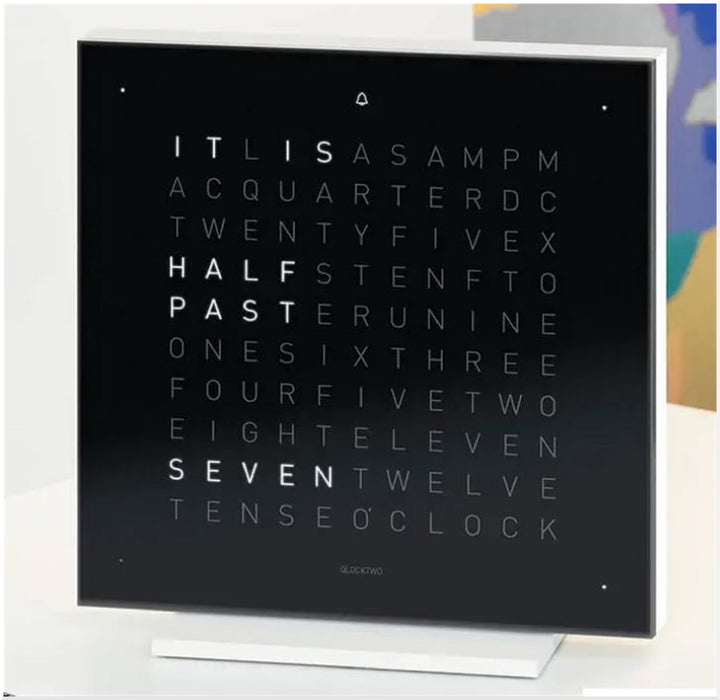 Qlocktwo T4PENBI-UK Earth 13.5 Deep Black Collection Desk Clock