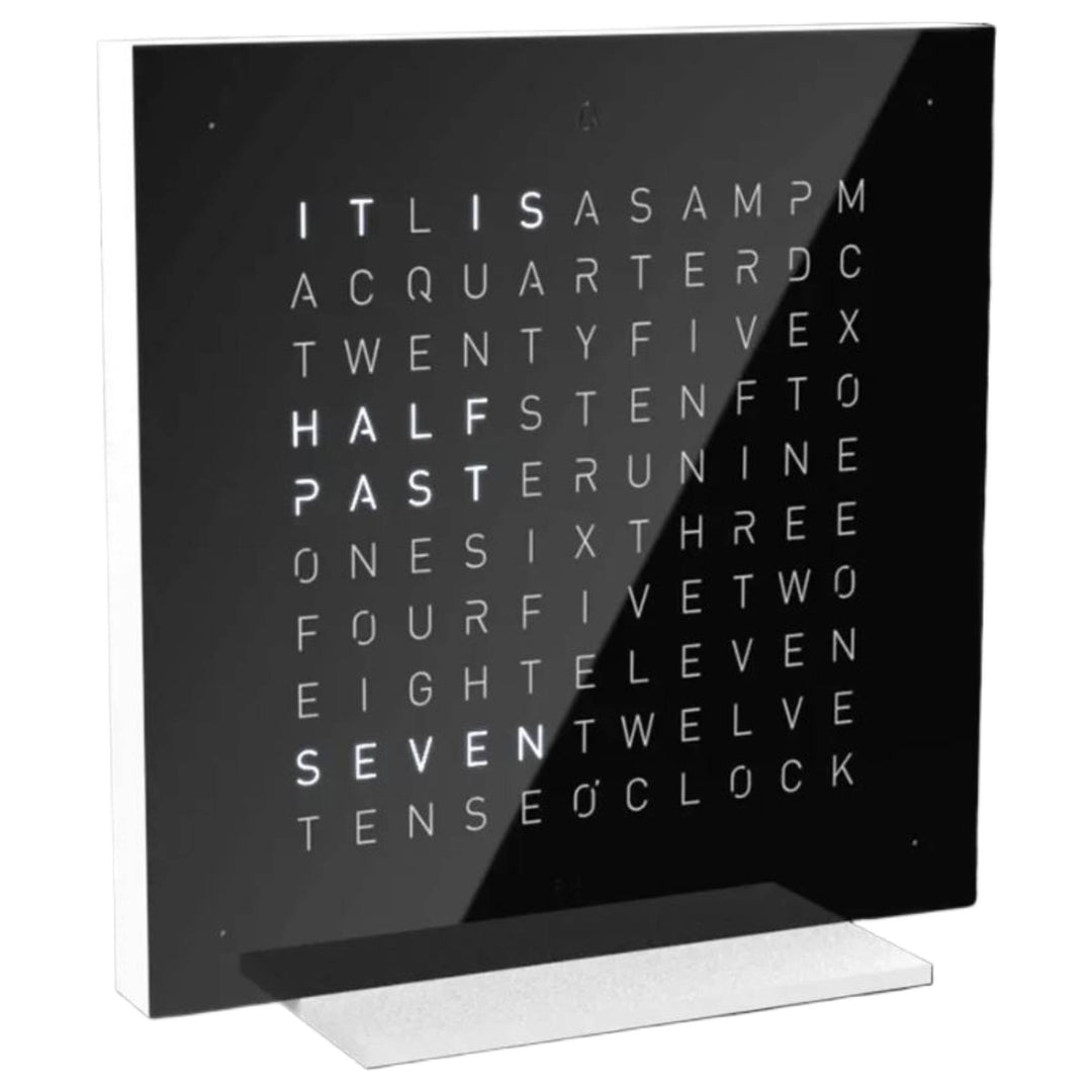 Qlocktwo T4PENBI-UK Earth 13.5 Deep Black Collection Desk Clock
