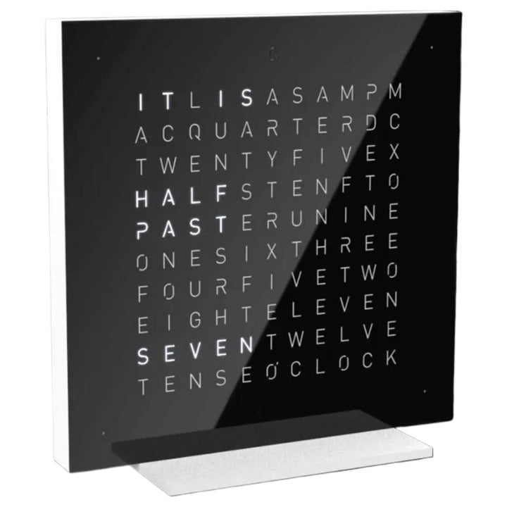 Qlocktwo T4PENBI-UK Earth 13.5 Deep Black Collection Desk Clock