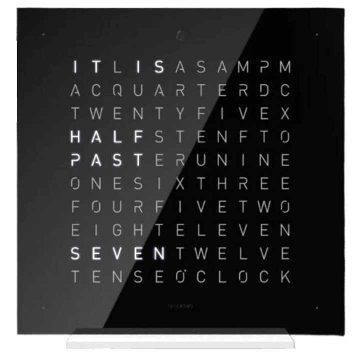 Qlocktwo T4PENBI-UK Earth 13.5 Deep Black Collection Desk Clock