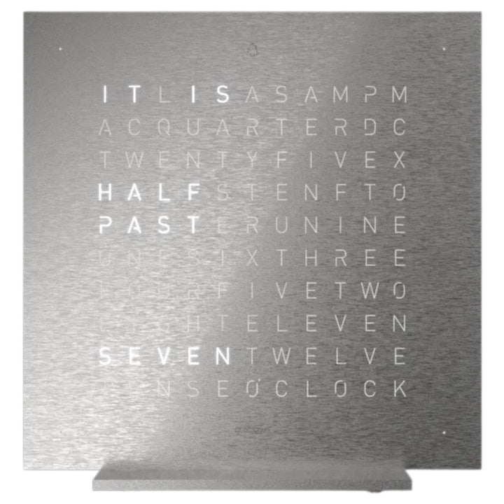 Qlocktwo T4SENSS-UK Earth 13.5 Full Metal Collection Desk Clock