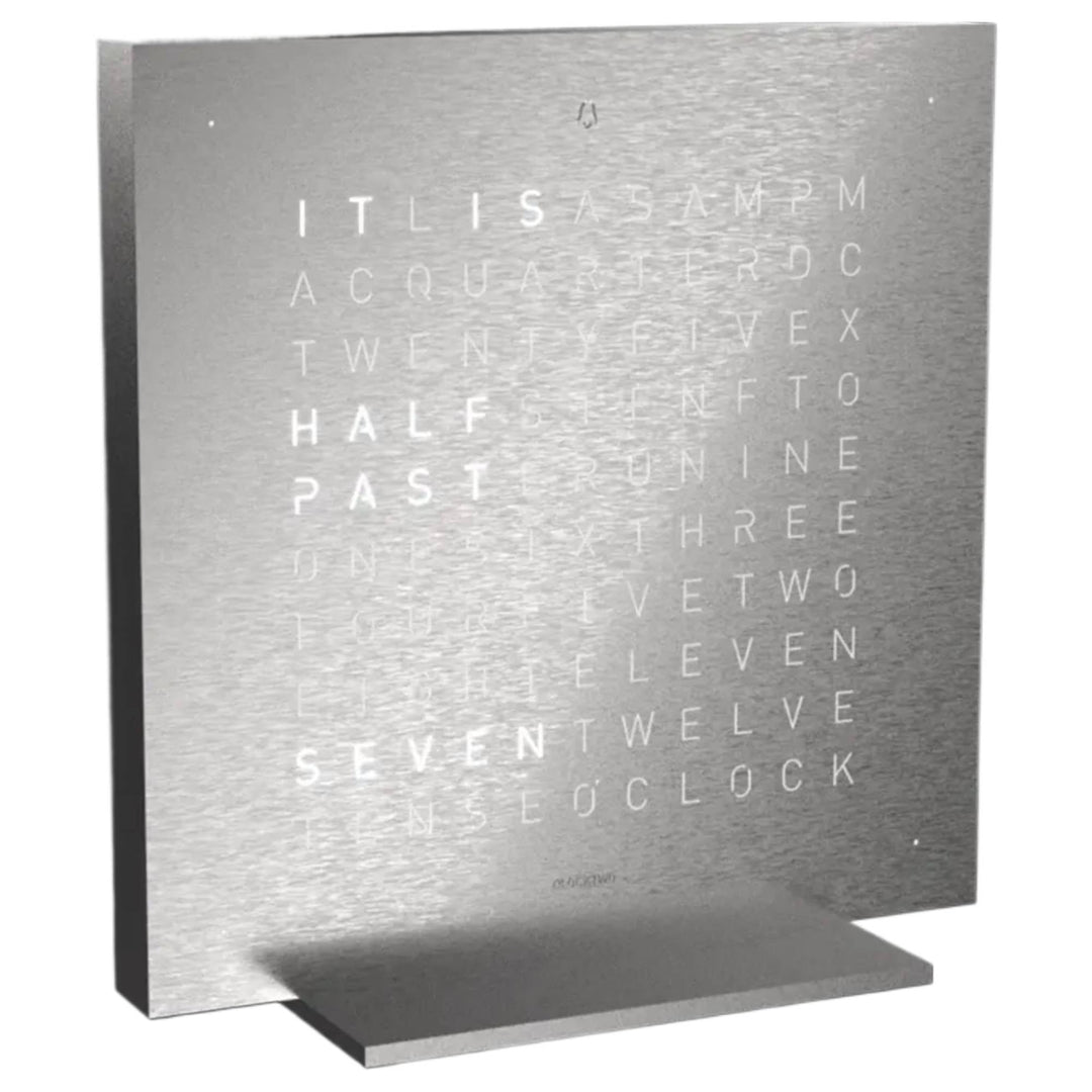 Qlocktwo T4SENSS-UK Earth 13.5 Full Metal Collection Desk Clock