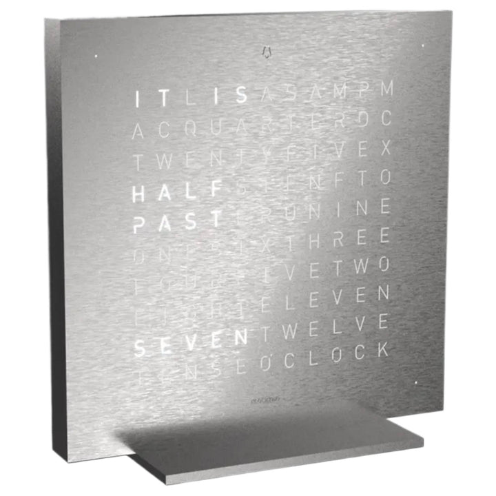 Qlocktwo T4SENSS-UK Earth 13.5 Full Metal Collection Desk Clock