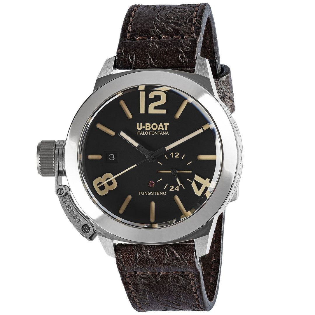 U-Boat 8893 Classico 42 Tungsten Dark Brown Strap Wristwatch - H S Johnson