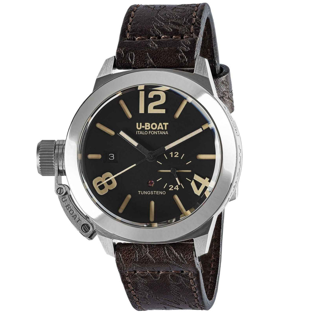 U 8893 Classico 42 Tungsten Dark Strap Watch