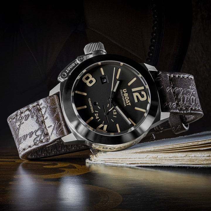 U-Boat 8893 Classico 42 Tungsten Dark Brown Strap Wristwatch - H S Johnson