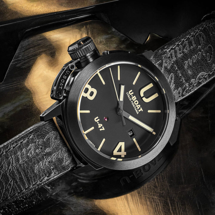U-Boat 9160 Classico U-47 Black Strap Wristwatch - H S Johnson