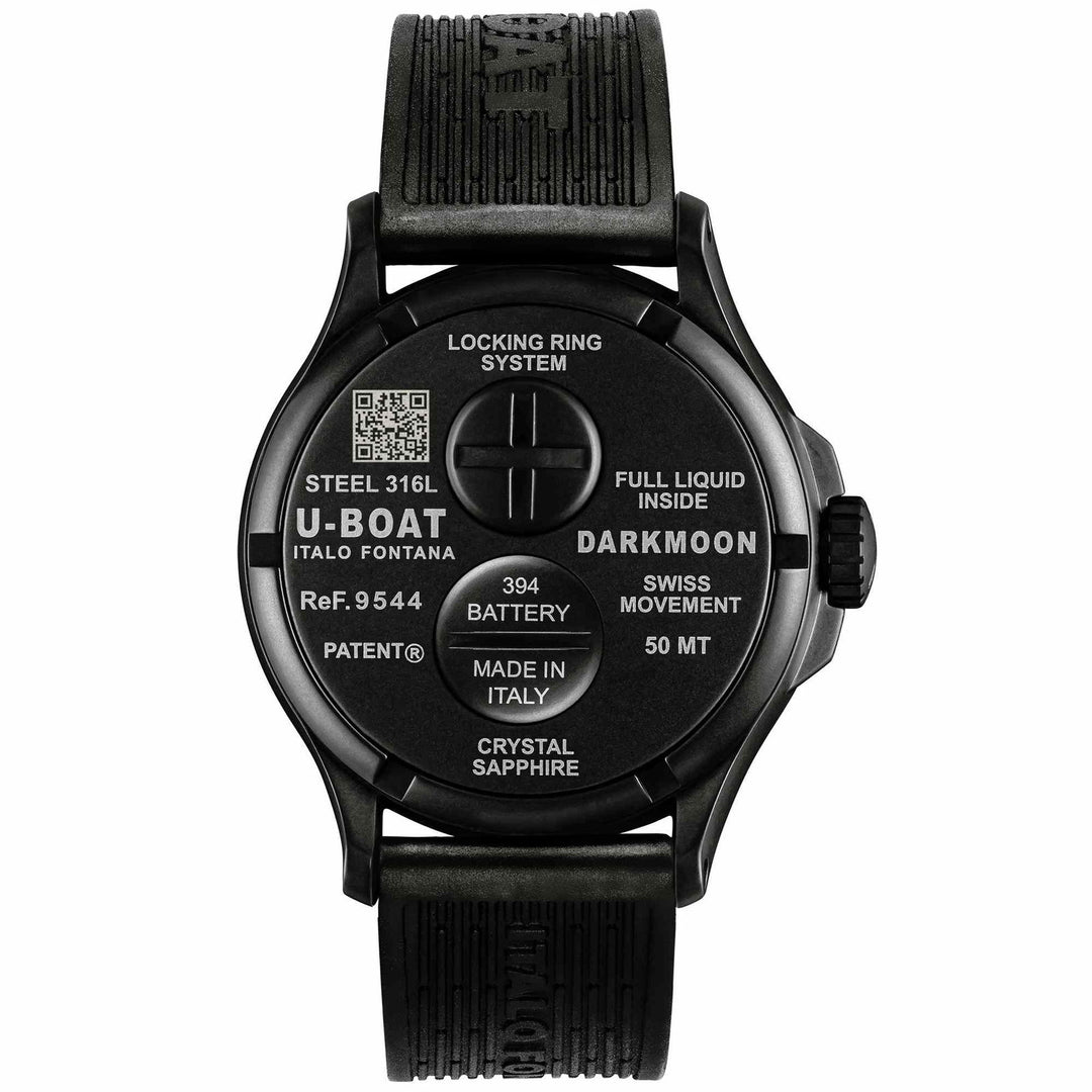 U-Boat 9544 Darkmoon 44mm Black Curved PVD Wristwatch - H S Johnson