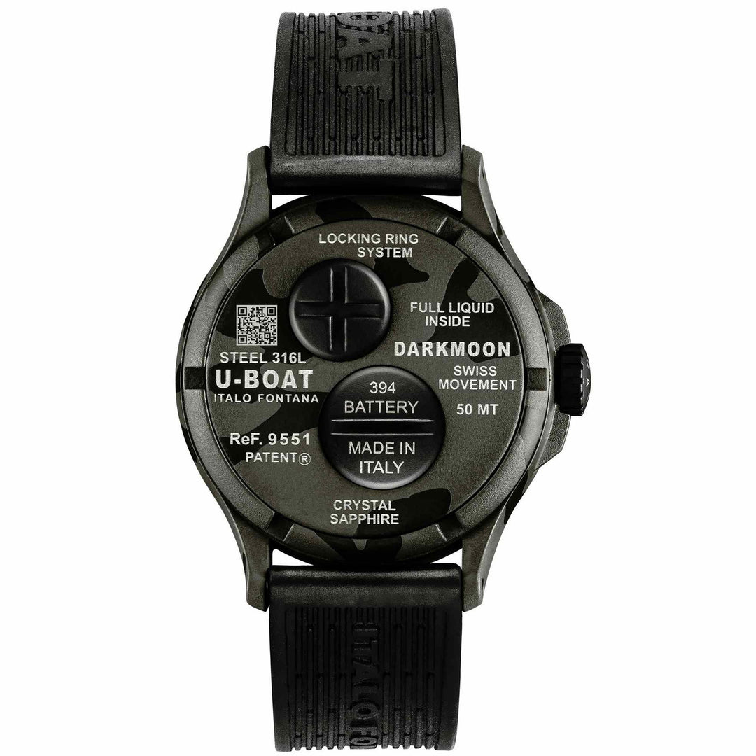 U-Boat 9551 Darkmoon 40mm Grey Curved Camouflage Wristwatch - H S Johnson