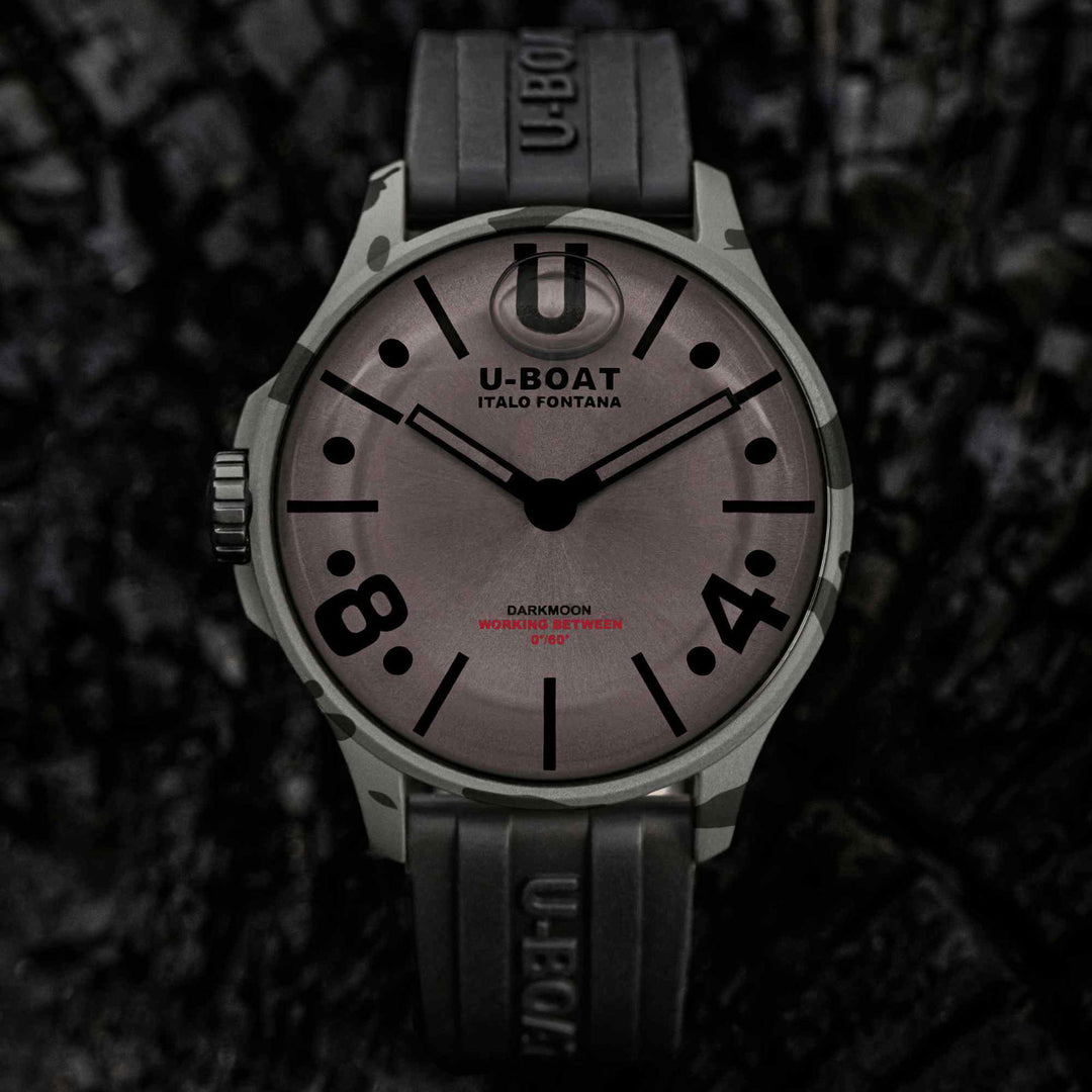 U-Boat 9551 Darkmoon 40mm Grey Curved Camouflage Wristwatch - H S Johnson