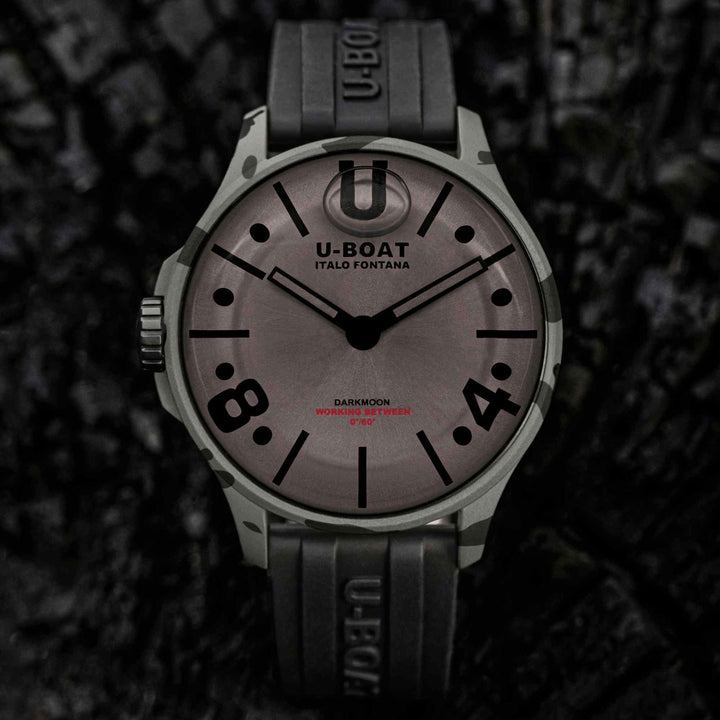 U-Boat 9551 Darkmoon 40mm Grey Curved Camouflage Wristwatch - H S Johnson