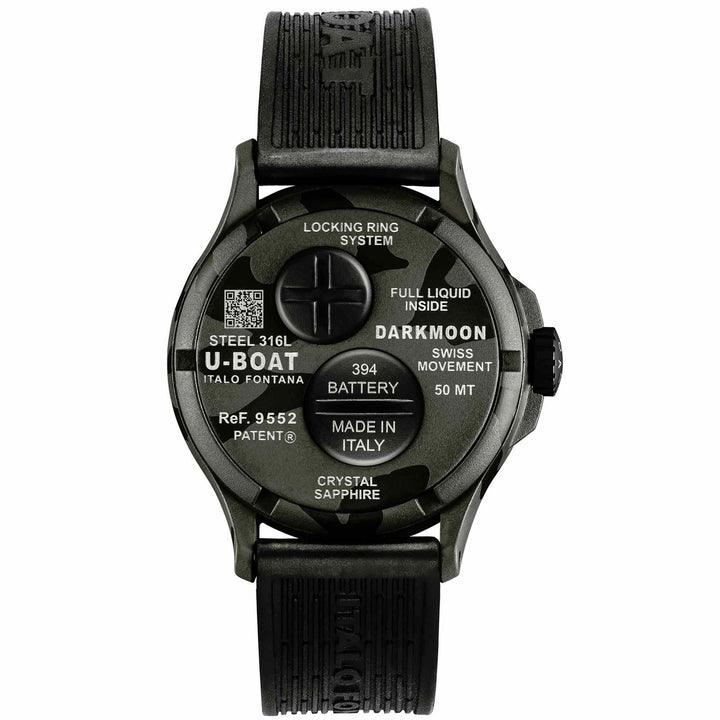 U-Boat 9552 Darkmoon 40mm Grey Curved Camouflage Wristwatch - H S Johnson