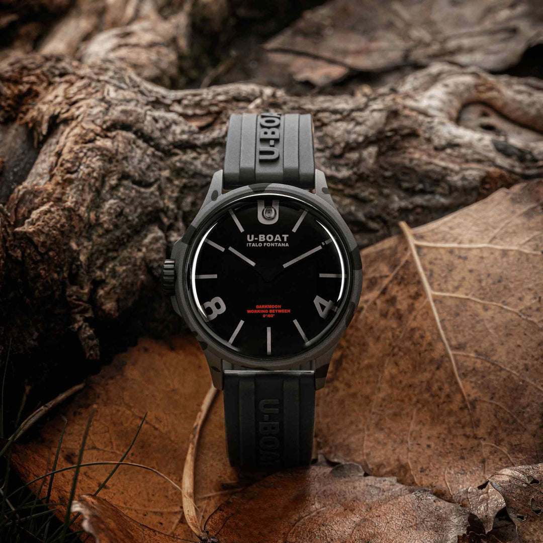 U-Boat 9552 Darkmoon 40mm Grey Curved Camouflage Wristwatch - H S Johnson