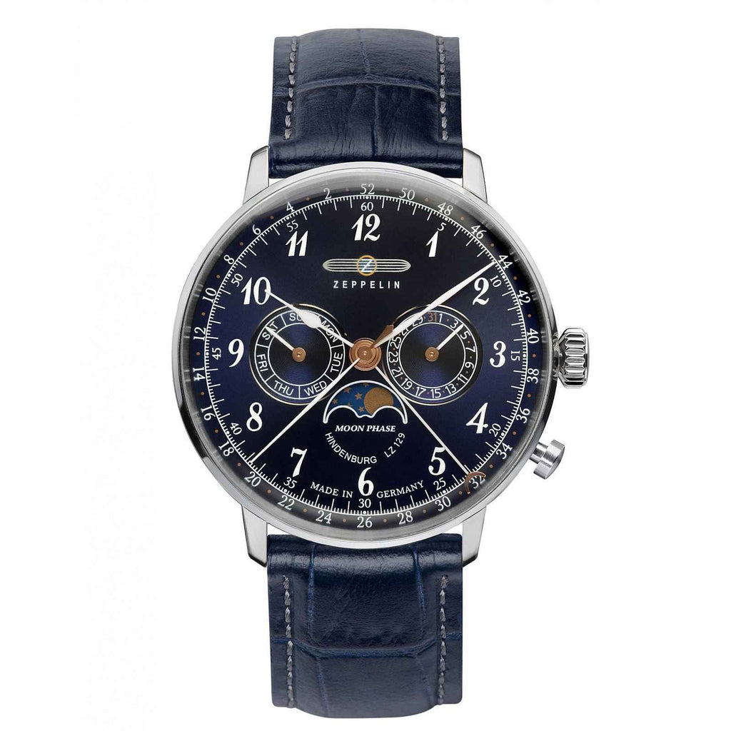 Zeppelin 7036-3 Hindenburg LZ 129 Blue Dial Watch