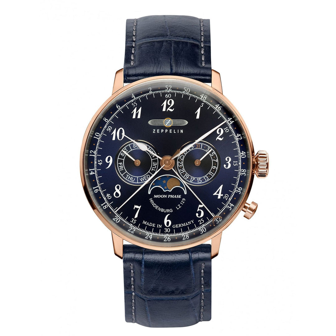 Zeppelin 7038-3 LZ129 Hindenburg Moonphase Wristwatch - H S Johnson