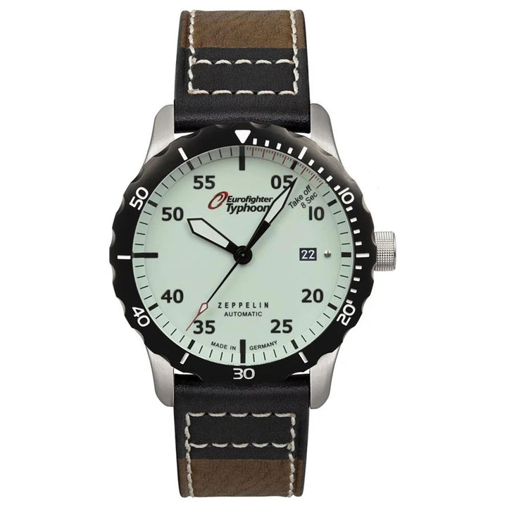 Zeppelin 7268-5 Eurofighter Typhoon Leather Strap Wristwatch - H S Johnson