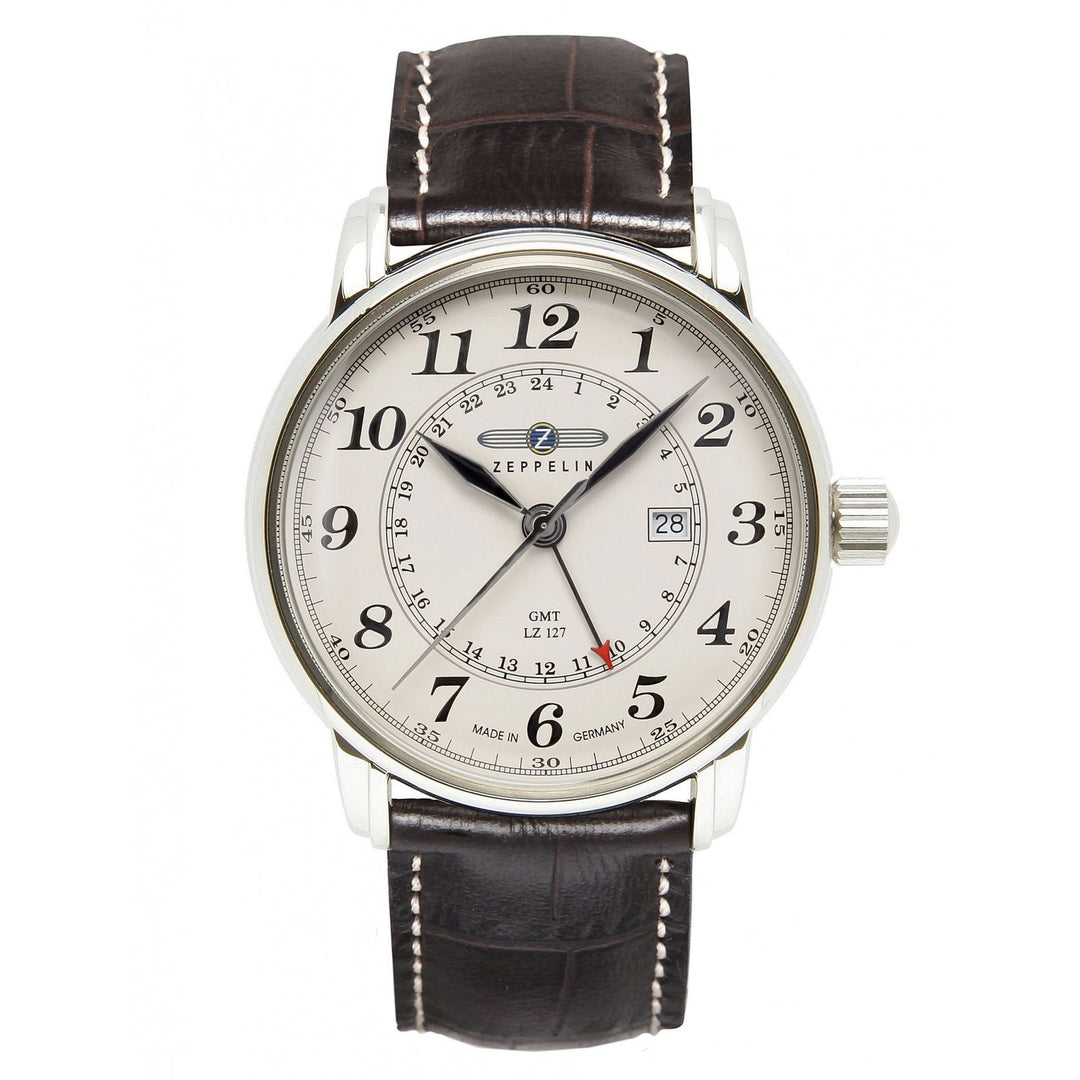 Zeppelin 7642-5 LZ127 Graf Beige Dial GMT Wristwatch - H S Johnson