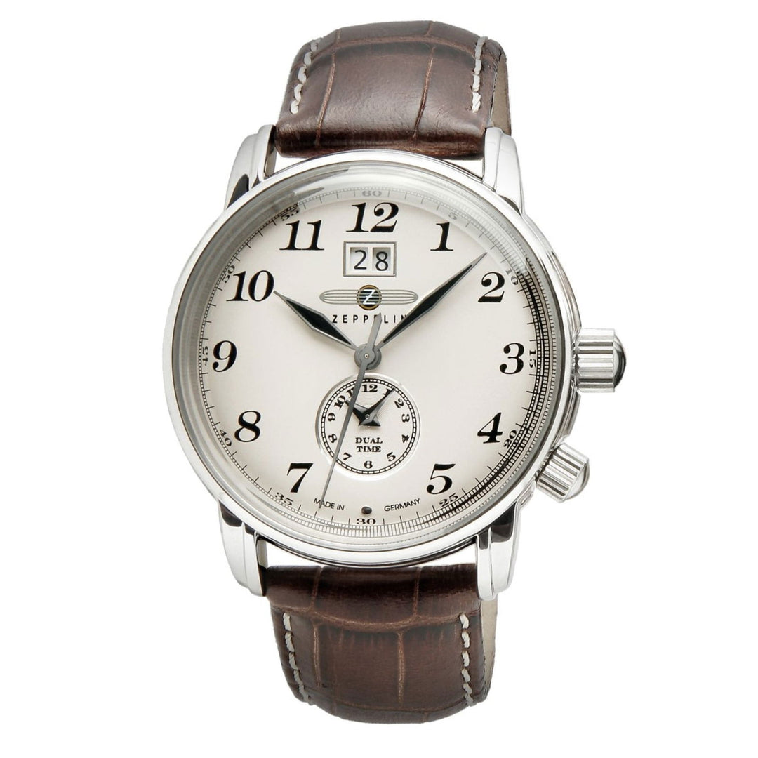 Zeppelin 7644-5 LZ127 Graf Cream Dial Dual Time Wristwatch - H S Johnson