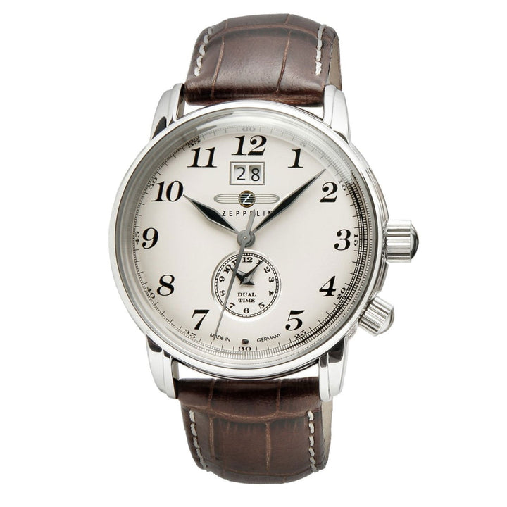 Zeppelin 7644-5 LZ127 Graf Cream Dial Dual Time Wristwatch - H S Johnson