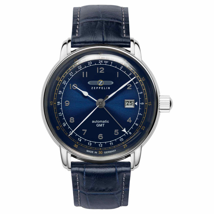 Zeppelin 7668-3 Men's Automatic GMT Blue Strap Wristwatch - H S Johnson