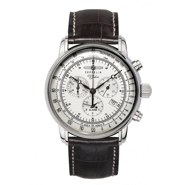 Zeppelin 7680-1 100 Years Silver Tone Dial Chronograph Wristwatch - H S Johnson