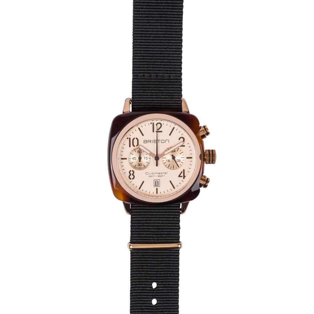 Briston Clubmaster Classic - Chrono - Gold - Or Rose 14140.PRA.T.6.NB Watch
