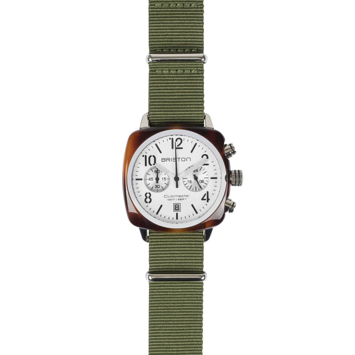Briston Clubmaster Classic - Chrono - Blanc 16140.SA.T.2.NGA Watch
