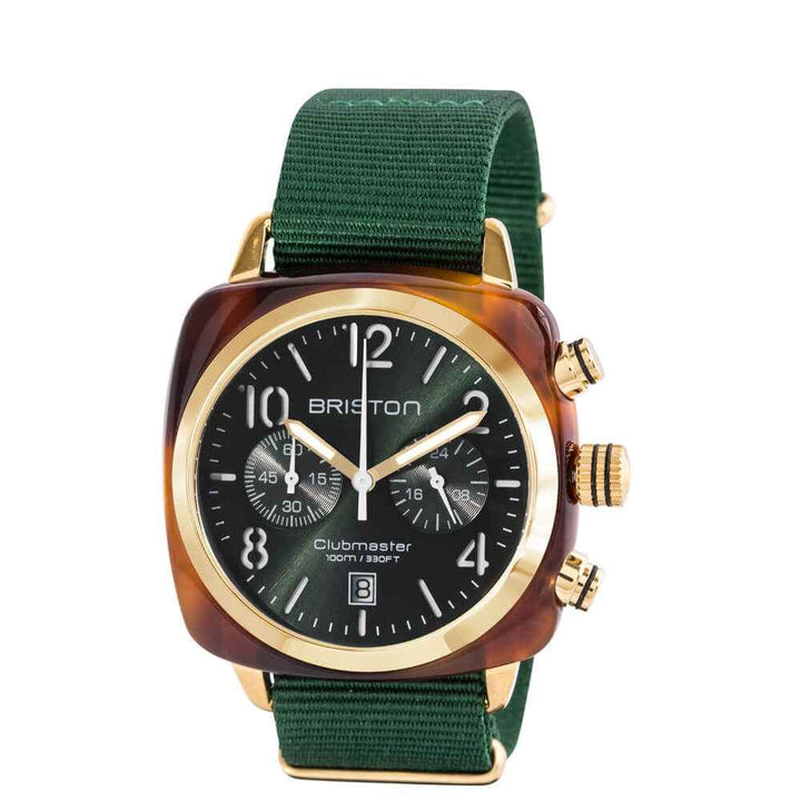 Briston Clubmaster Classic - Chrono - Gold - Vert anglais 15140.PYA.T.10.NBG Watch