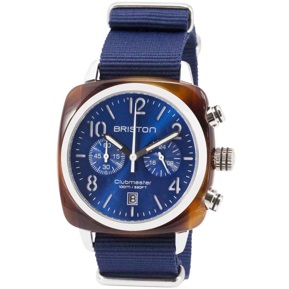 Briston Clubmaster Classic - Chrono - Bleu Marine 15140.SA.T.9.NNB Watch