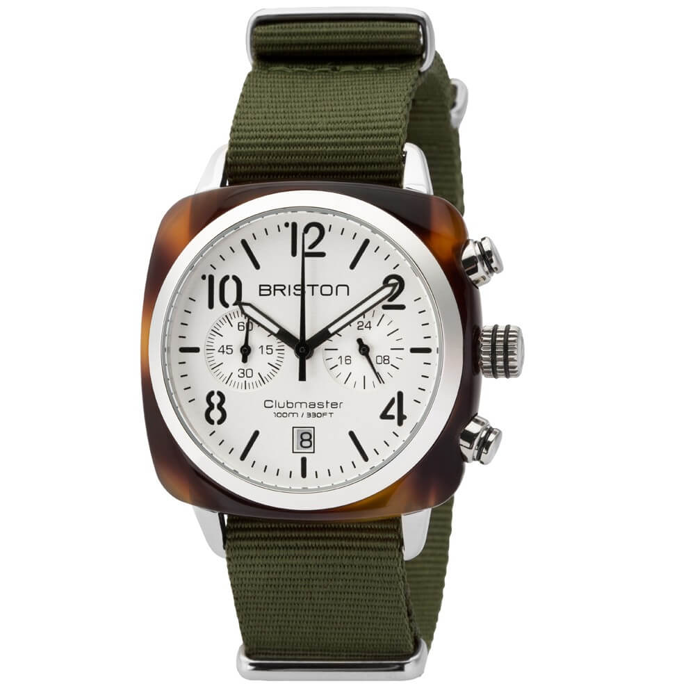 Briston Clubmaster Classic - Chrono - Blanc 16140.SA.T.2.NGA Watch