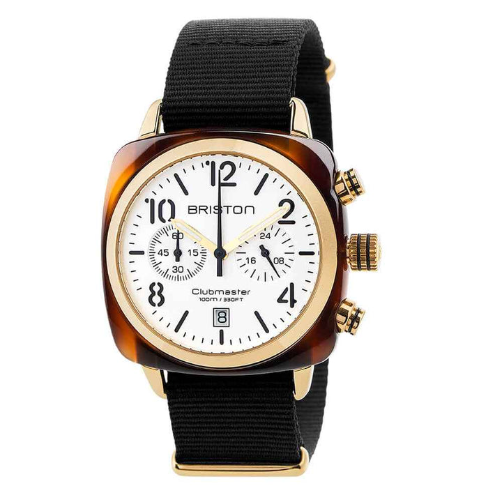 Briston Clubmaster Classic - Chrono - Gold - Blanc 17140.PYA.T.2.NB Watch