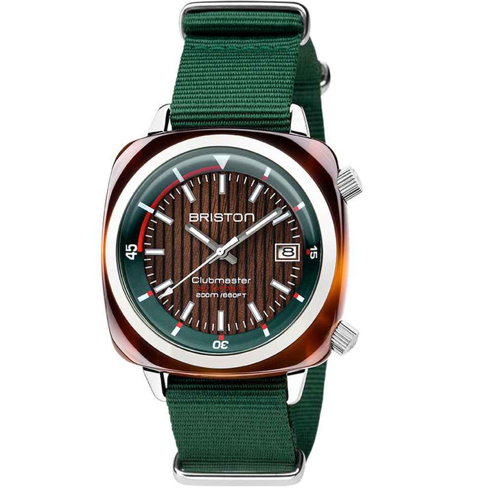 Briston Clubmaster Diver - Yachting - Vert Anglais 18642.SA.TD.10W.NBG Watch