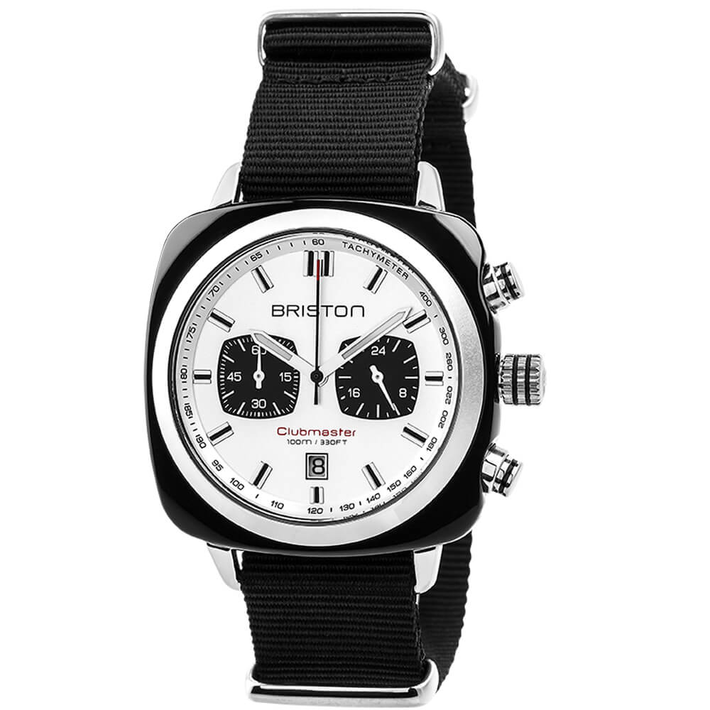 Briston Clubmaster Sport Acétate noir - Chrono - Blanc 17142.SA.BS.2.NB Watch