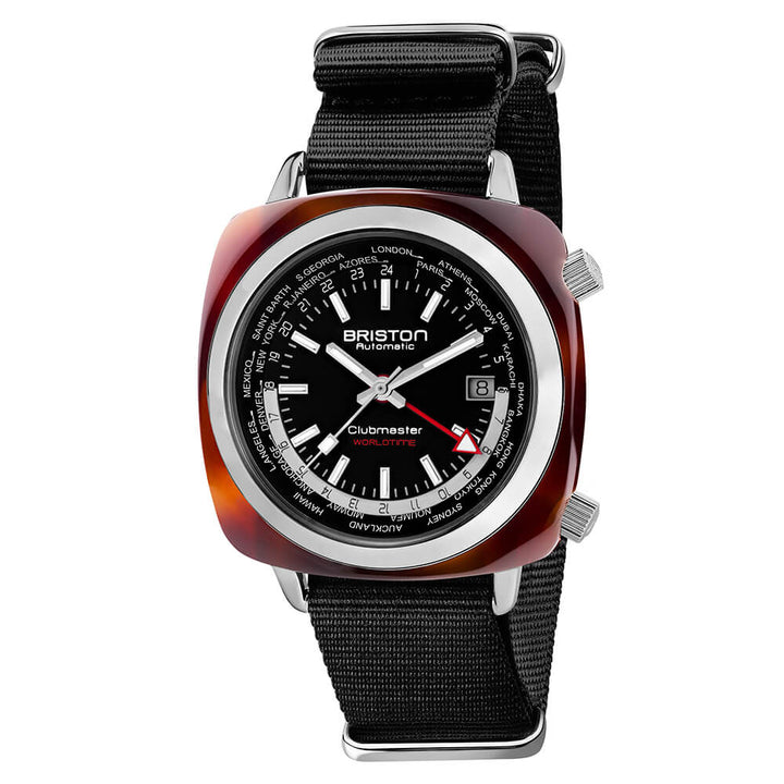 Briston Clubmaster Traveler Worldtime - Noir 20842.SA.TW.1.NB Watch