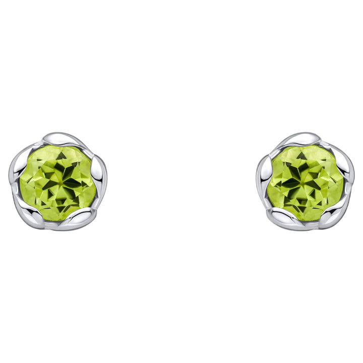Laura Ashley E6611G Petal Set Semi-Precious Stud Earrings Sterling Silver