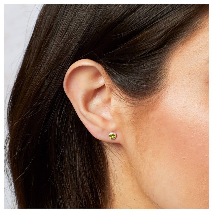 Laura Ashley E6611G Petal Set Semi-Precious Stud Earrings Sterling Silver