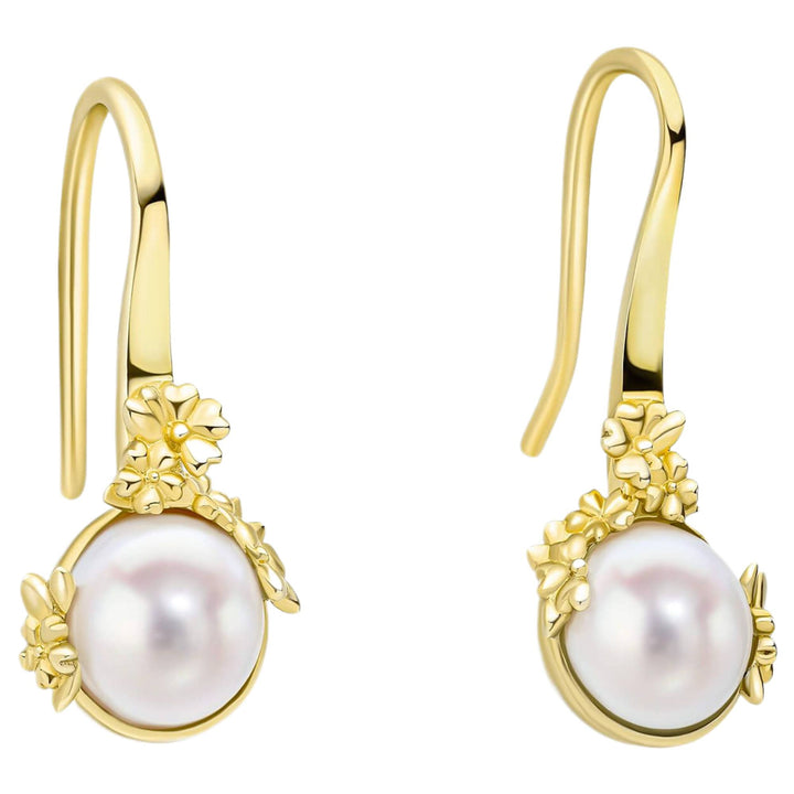 Laura Ashley E6614W Ickleford Tulips Freshwater Pearl Earrings Sterling Silver