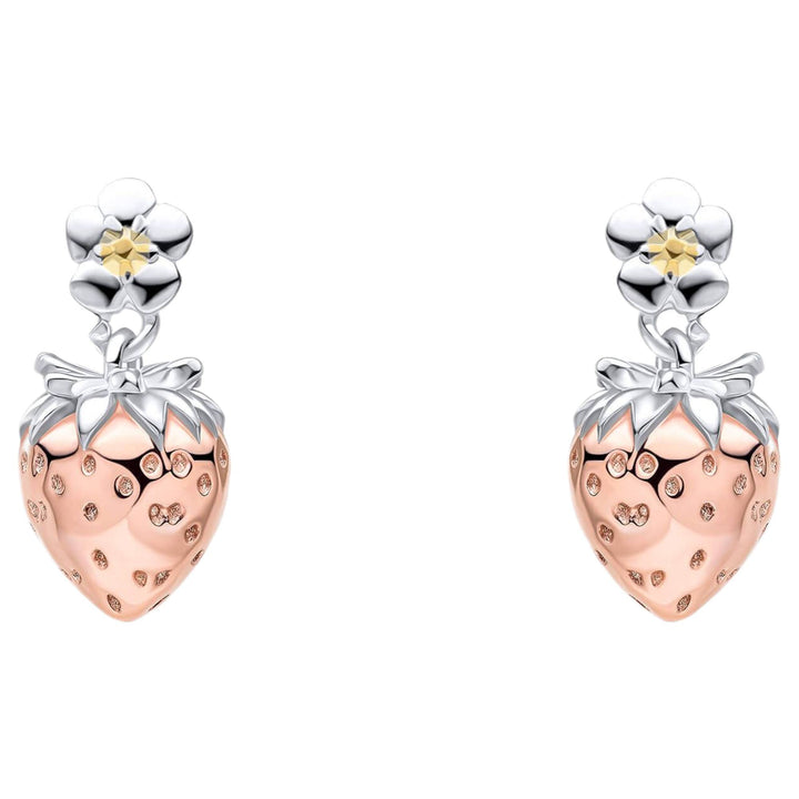 Laura Ashley E6616 Strawberry Field Stud Earrings Sterling Silver