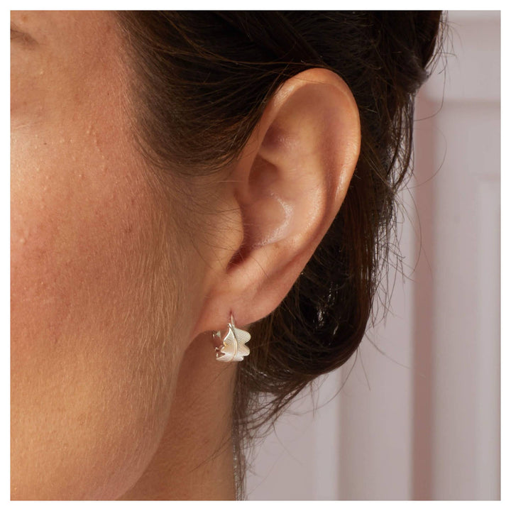 Laura Ashley E6692 Broadoak Mini Hoop Earrings Sterling Silver