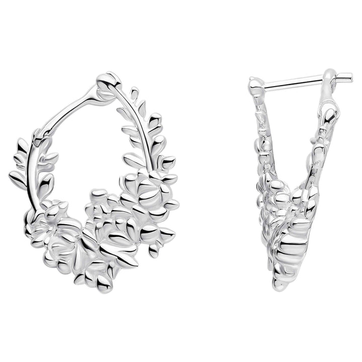 Laura Ashley E6693 Cathedine Hoop Earrings Sterling Silver