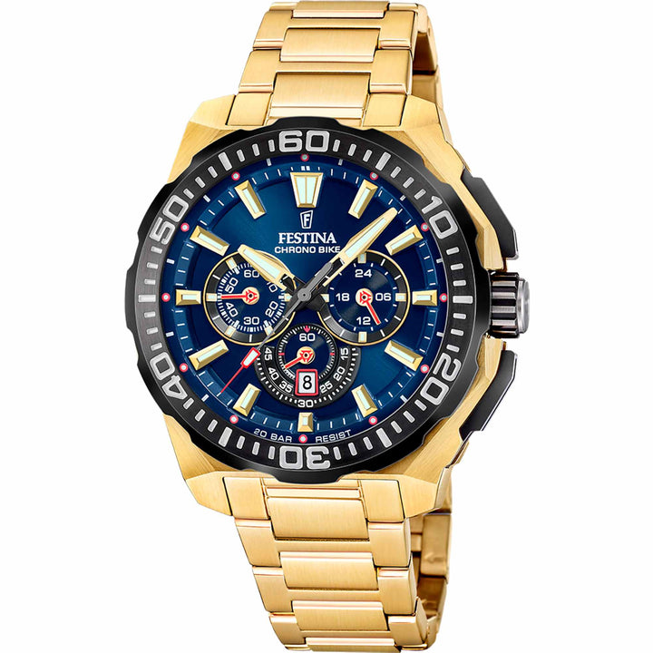 Festina F20727/1 Men's Chrono Bike Steel Bracelet Wristwatch