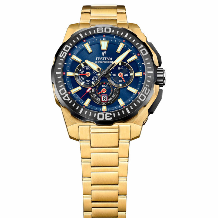Festina F20727/1 Men's Chrono Bike Steel Bracelet Wristwatch