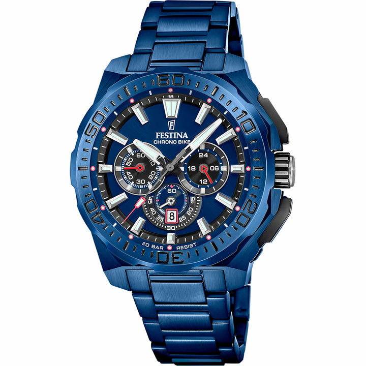 Festina F20729/1 Men's Chrono Bike Steel Bracelet Wristwatch