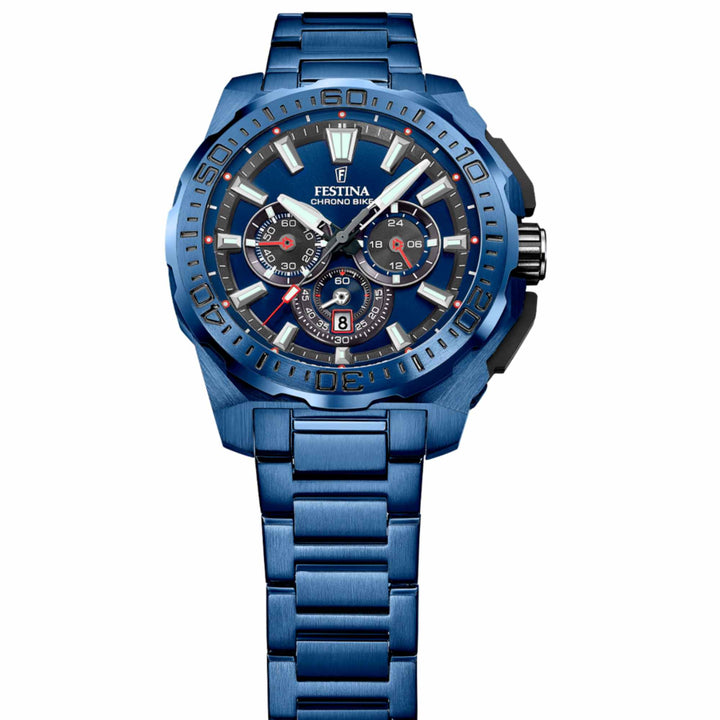 Festina F20729/1 Men's Chrono Bike Steel Bracelet Wristwatch