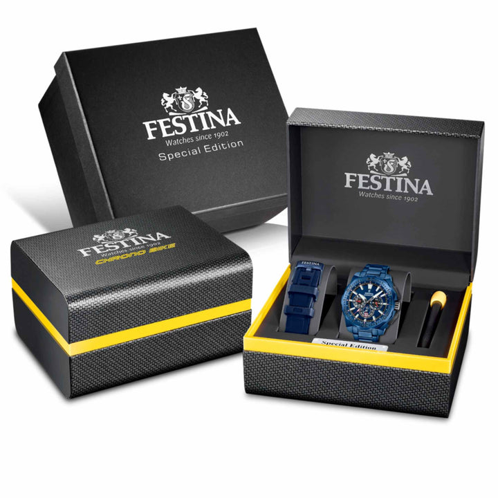 Festina F20729/1 Men's Chrono Bike Steel Bracelet Wristwatch