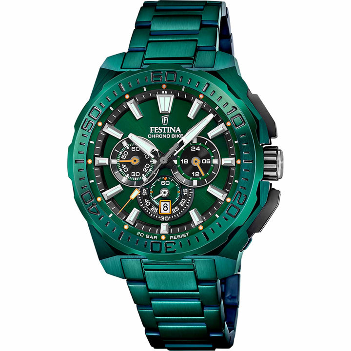 Festina F20730/1 Men's Chrono Bike Steel Bracelet Wristwatch