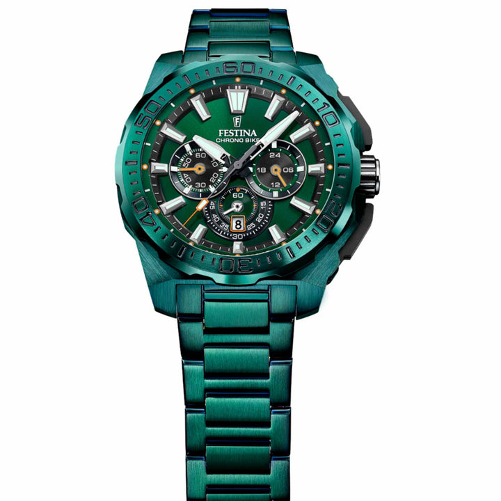 Festina F20730/1 Men's Chrono Bike Steel Bracelet Wristwatch